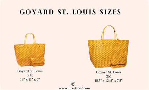 Currently, the bag is available on the official website in 11 colors. . St louis goyard sizes